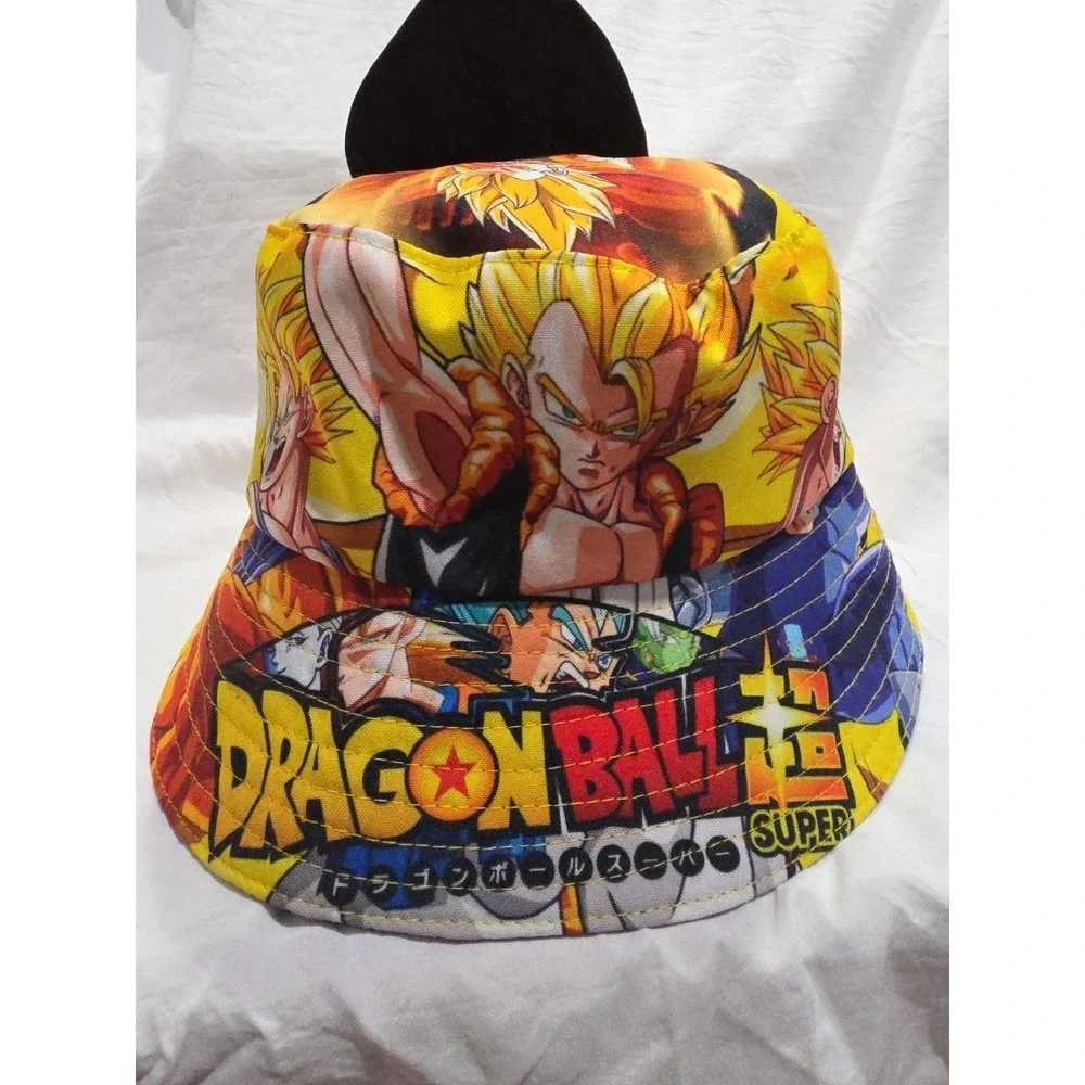 Dragon Ball Z Super Saiyan Goku Bucket Hat 3d‎ Hair Anime Manga One Size